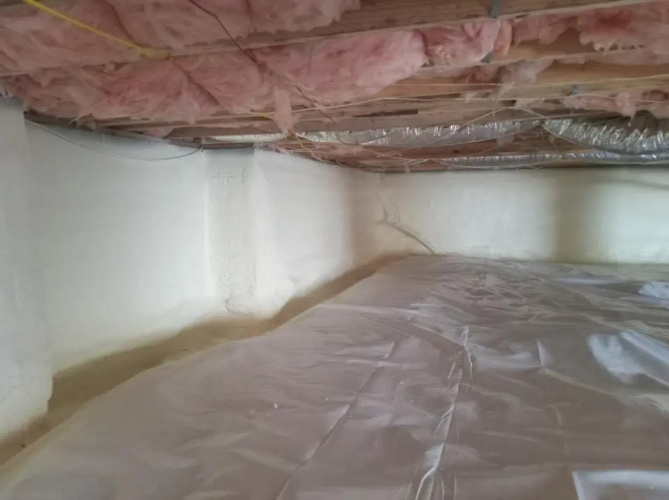Crawl space encapsulation with closed-cell spray foam for Metal Roof Coating in Lemont